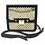 Borsa a Spalla Jimmy Choo in Pelle e Paglia Nero Beige