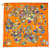 Sciarpa Hermès Carré 90 Planifleures Arancione