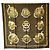 Foulard Hermès in seta Termes de Veneries Oro Avorio Marrone D'oro Bianco sporco Marrone scuro
