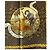 Foulard Hermès in seta Termes de Veneries Oro Avorio Marrone D'oro Bianco sporco Marrone scuro - vista 2