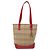 Borsa Tote Nova Check Burberry Canvas Beige Oro Auth 142111 D'oro - vista 13