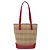 Borsa Tote Nova Check Burberry Canvas Beige Oro Auth 142111 D'oro - vista 2