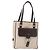 Bulgari Borsa Tote BVLGARI Logo Mania Canvas Beige Argento Auth BA5834