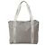 Chanel Borsa Tote in Nylon Grigio Argento CC Auth bs29478 Marrone - vista 2