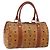 Borsa MCM Logogram Vicetos in pelle PVC marrone e oro Auth BA6052 D'oro