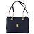 MCM Vicetos Logogram Tote Bag aus Canvas Navy Gold Auth BA5744 Golden Marineblau - Ansicht 13