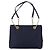 MCM Vicetos Logogram Tote Bag aus Canvas Navy Gold Auth BA5744 Golden Marineblau - Ansicht 2