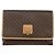 Céline Borsa a Spalla in Tela Macadam CELINE in Pelle PVC Marrone Oro Auth ep10882 D'oro - vista 13