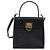 Borsa a mano in pelle Gancini Salvatore Ferragamo 2 in 1 Nero Oro Auth BA5941 - vista 13