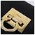 Borsa a mano in pelle Gancini Salvatore Ferragamo 2 in 1 Nero Oro Auth BA5941 - vista 18