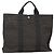 Hermès HERMES Handtasche Her Line MM Canvas Grau Silber Auth 141514 Braun