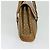 Céline Bolsa de mão em lona Macadam CELINE PVC Bege Ouro Auth 141071 Dourado - vista 3