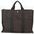 Hermès HERMES Handtasche Her Line MM Canvas Grau Silber Auth 141513 Braun - Ansicht 13