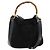 Borsa a mano GUCCI in pelle scamosciata 2 in 1 nera e oro 001 1732 1638 Auth 141717 Nero D'oro