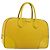Borsa a mano in pelle Diamante GUCCI Gialla Argento 354332 Auth bs29447 Giallo
