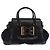 Bolso de mano de lona GG Gucci Negro Dorado Auth SW1542