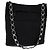 Borsa a Spalla Vala Chain in Tela Nera e Argento di Salvatore Ferragamo Auth BA5606 Nero