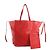 Céline Celine Cabas Phantom Large Leather Shoulder Bag in Red