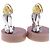 Orecchini rotondi a forma di cuore con il logo Coco di Chanel Rosa - vista 3