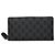 Cartera larga de lona GG con emblema GG de Gucci Negro - vista 2