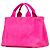 Borsa a tracolla in tela Canapa logo rosa Prada - vista 2