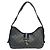 Borsa a spalla Gucci Jackie GG Denim e Pelle Nera Nero Grigio antracite