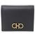 Billetera bifold Double Gancini Salvatore Ferragamo Negro