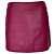 Minifalda de cuero Versace Jeans Couture rojo oscuro Burdeos