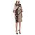 Robe Etro en laine imprimée marron beige orange - vue 2