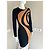 Thierry Mugler Strickkleid Schwarz Orange Geometrischer Print - Ansicht 4