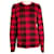 Hugo Boss Wolloverpullover mit Karomuster Schwarz Rot