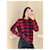 Hugo Boss Wolloverpullover mit Karomuster Schwarz Rot - Ansicht 2