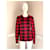 Hugo Boss Wolloverpullover mit Karomuster Schwarz Rot - Ansicht 3