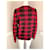 Hugo Boss Wolloverpullover mit Karomuster Schwarz Rot - Ansicht 5