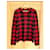 Hugo Boss Wolloverpullover mit Karomuster Schwarz Rot - Ansicht 6