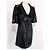 Ba&sh Samt Abendkleid Wet Emerisée TM Schwarz - Ansicht 11