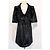 Ba&sh Samt Abendkleid Wet Emerisée TM Schwarz - Ansicht 6