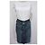 Falda de Denim de Doble Cintura Jean Paul Gaultier T S/M Azul - vista 3