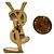 Spilla Yves Saint Laurent Arty Logo Monogramma Oro D'oro