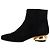 Stuart Weitzman As Botas Freja em Camurça Preta Preto - vista 4