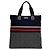 Sac fourre-tout en nylon et cuir bleu marine Gucci