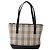 Borsa Tote Nova Check Burberry in Tela e Pelle Beige Argento Auth BA5747 - vista 13