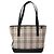 Borsa Tote Nova Check Burberry in Tela e Pelle Beige Argento Auth BA5747 - vista 2