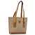Céline CELINE Macadam Canvas Tote Bag PVC Beige Gold Auth bs29412 Golden