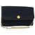Borsa a spalla in tela Trotter Christian Dior con catena blu navy oro Auth 141878