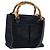 Borsa a mano in suede GUCCI Bamboo 2way Blu Navy Oro 000 2214 0316 Auth ep10732 D'oro