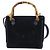 Borsa a mano in suede GUCCI Bamboo 2way Blu Navy Oro 000 2214 0316 Auth ep10732 D'oro - vista 2