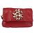 Miu Miu Bijoux Shoulder Bag Leather Red Gold Auth SW1539 Golden - view 13