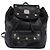 Mochila MCM de cuero negro y dorado Auth BA5614 - vista 13