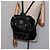 Mochila MCM de cuero negro y dorado Auth BA5614 - vista 22
